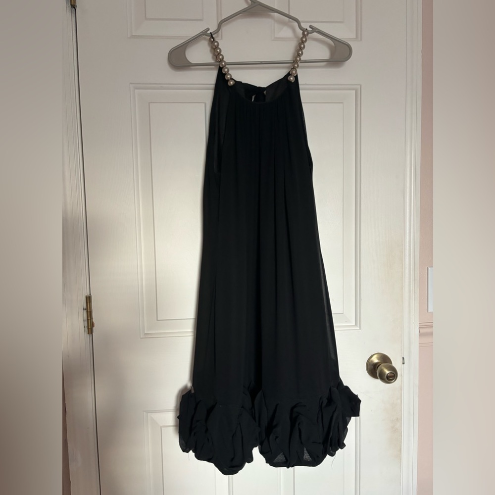 DONNA RICCO🖤 Black Silver Bead Dress
